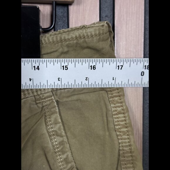 Abercrombie & Fitch Cargo Shorts 30 Mens Green Khaki 9" Inseam Y2K - Picture 3 of 8